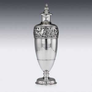 ANTIQUE 19thC JAPANESE SOLID SILVER WINE JUG, SADAJIRO & MUSASHIYA c.1890